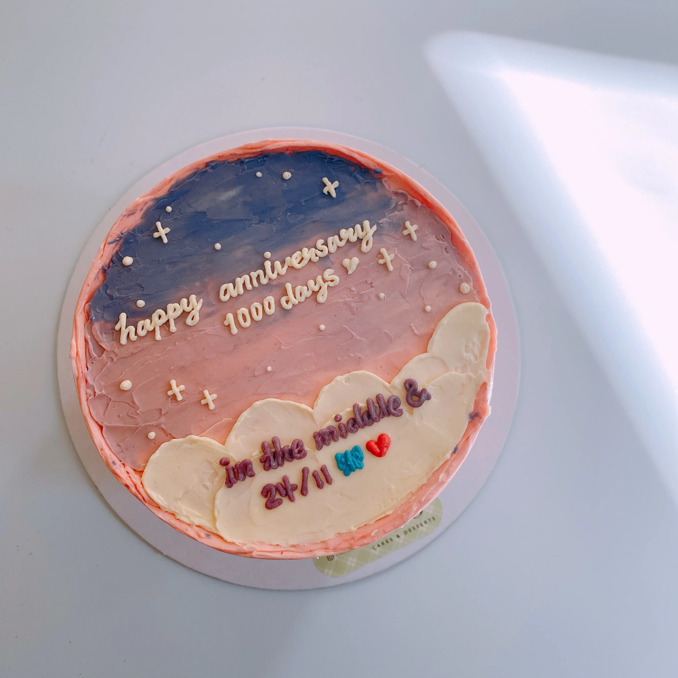 Pink Sunset Cake (Round/Heart) - Image 3