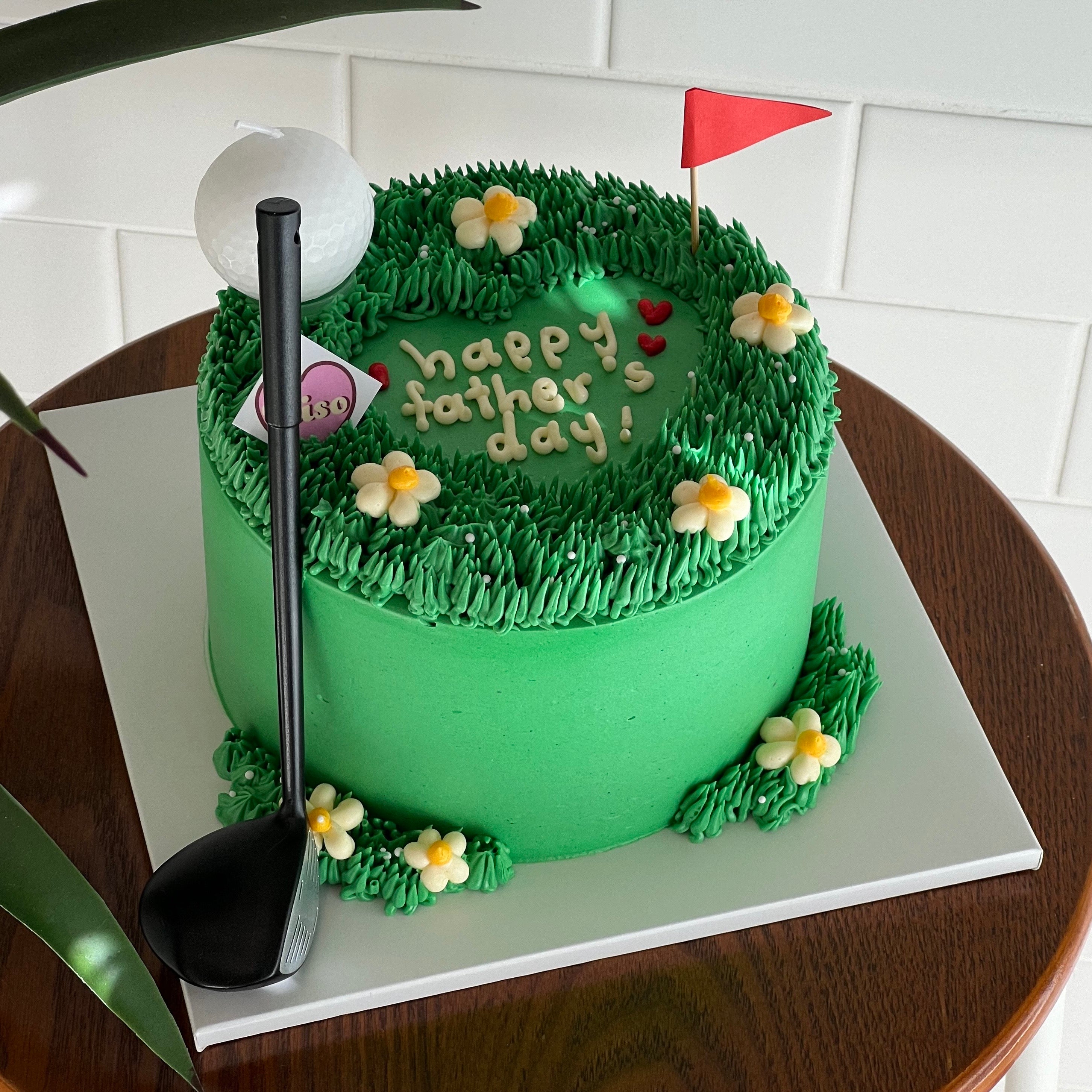 Golf Ball Candle Cake - Image 4