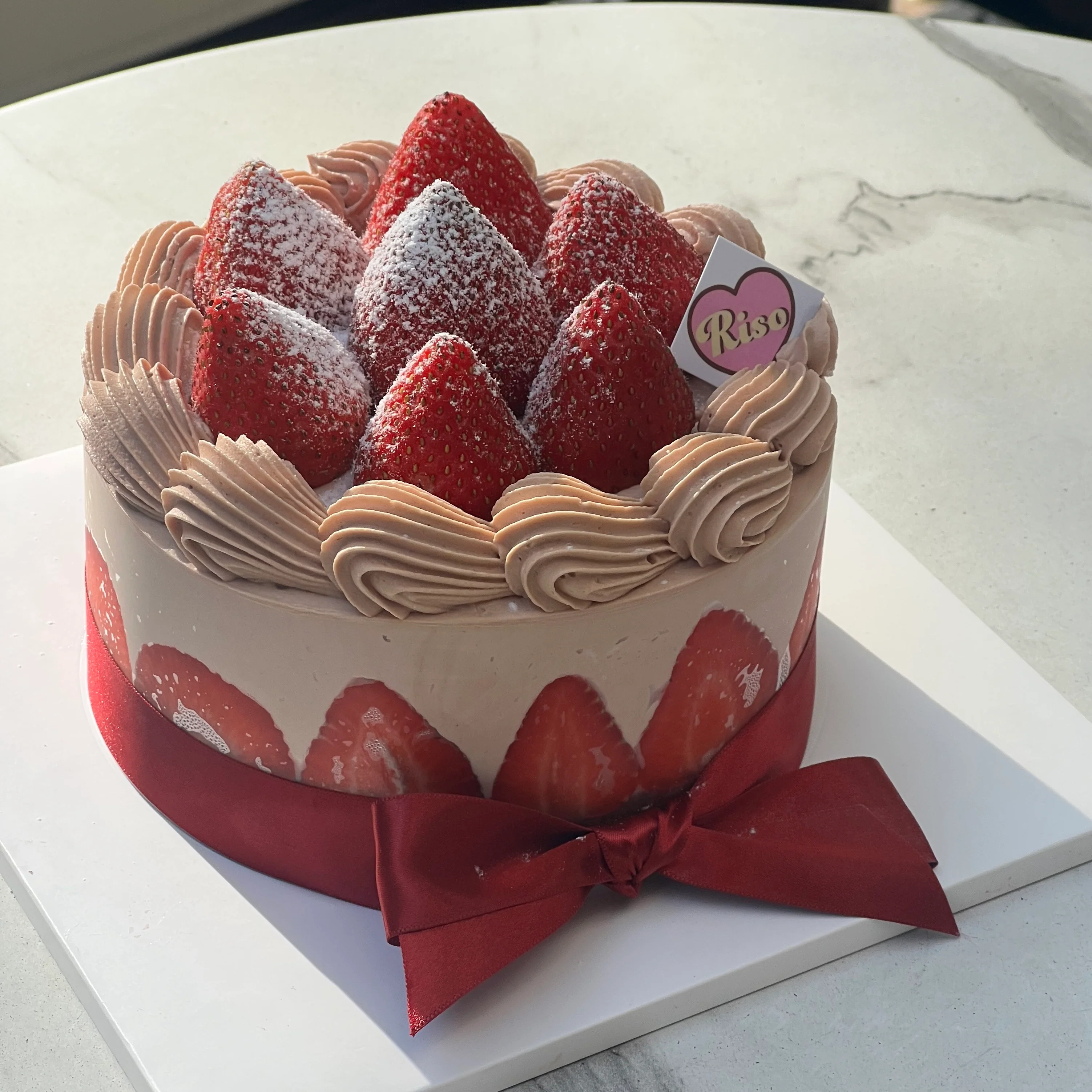 Fresh Cream Chocolate Strawberry Cake - Image 4