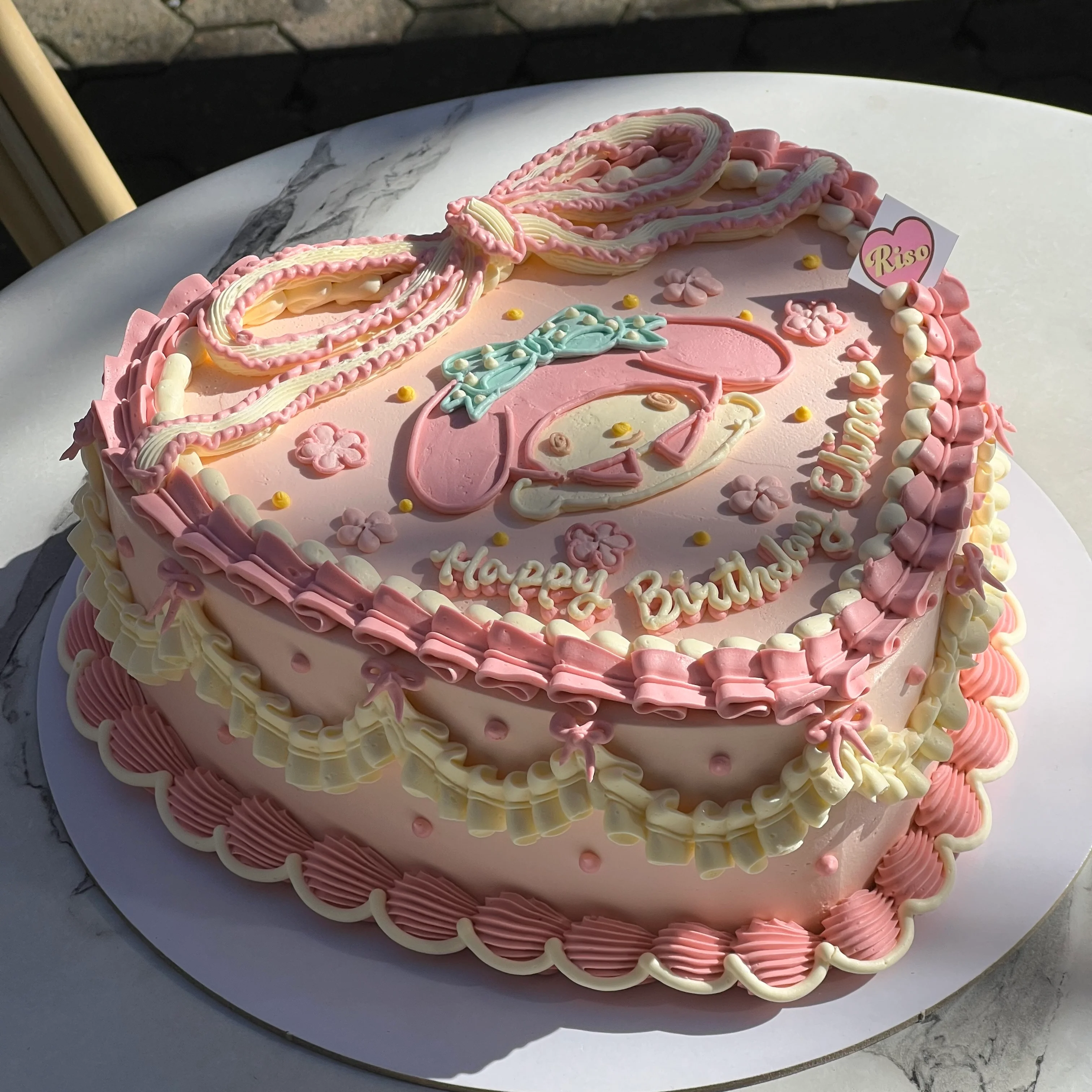 Ribbon My Melody Cake (Round/Heart)