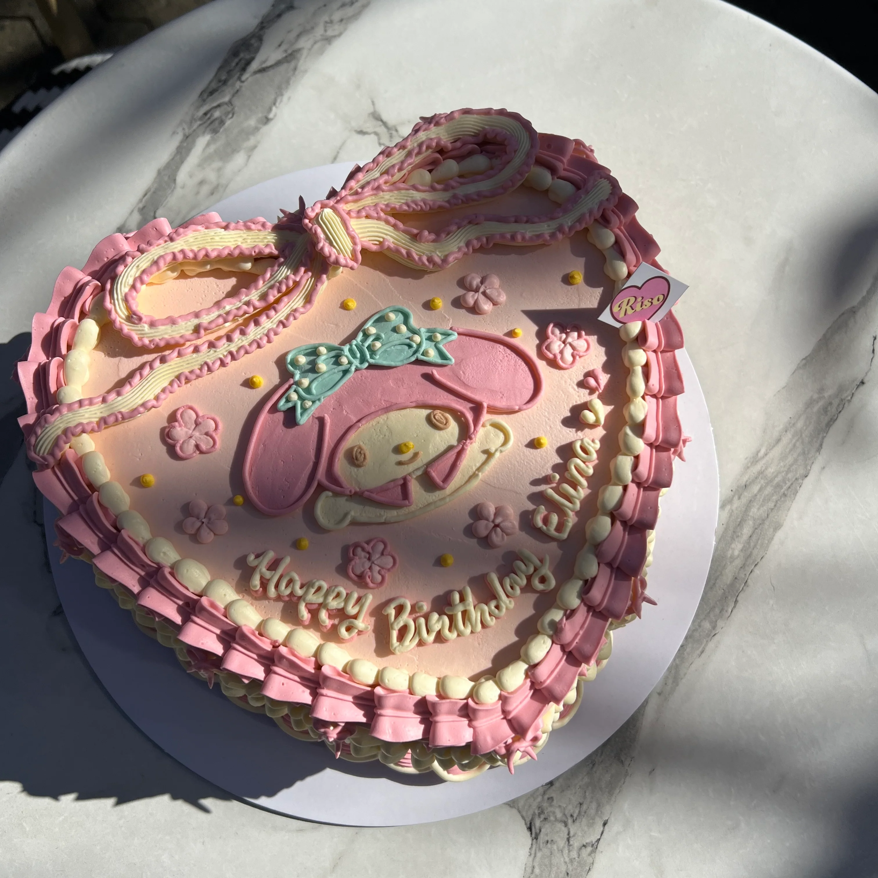 Ribbon My Melody Cake (Round/Heart) - Image 2