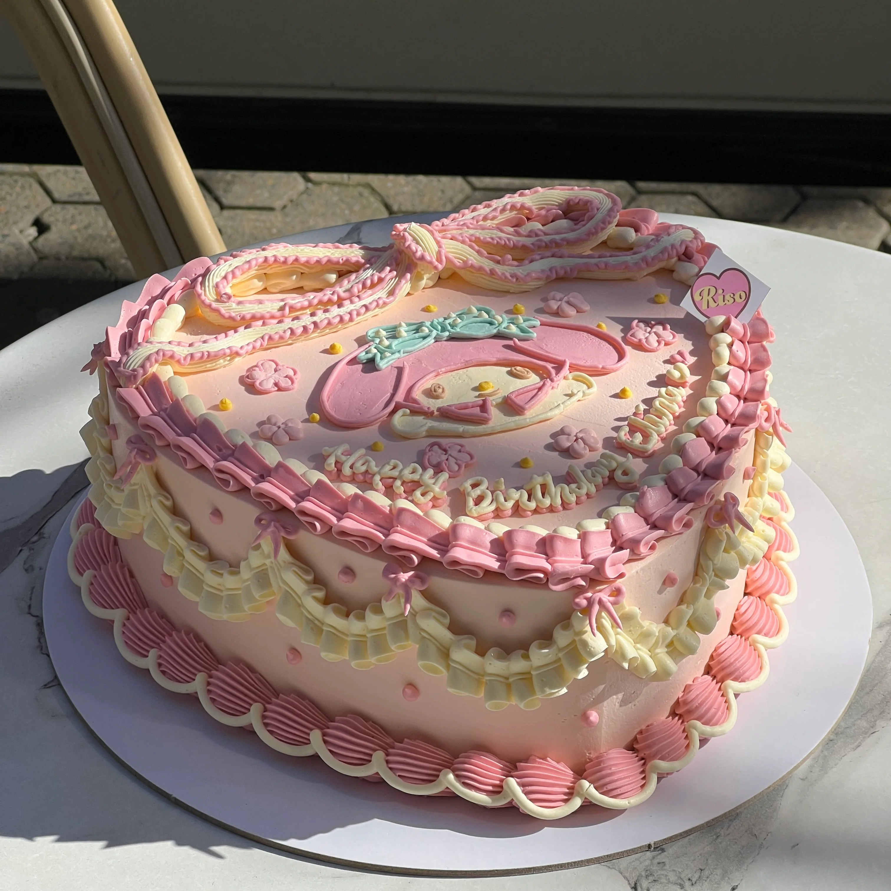 Ribbon My Melody Cake (Round/Heart) - Image 4