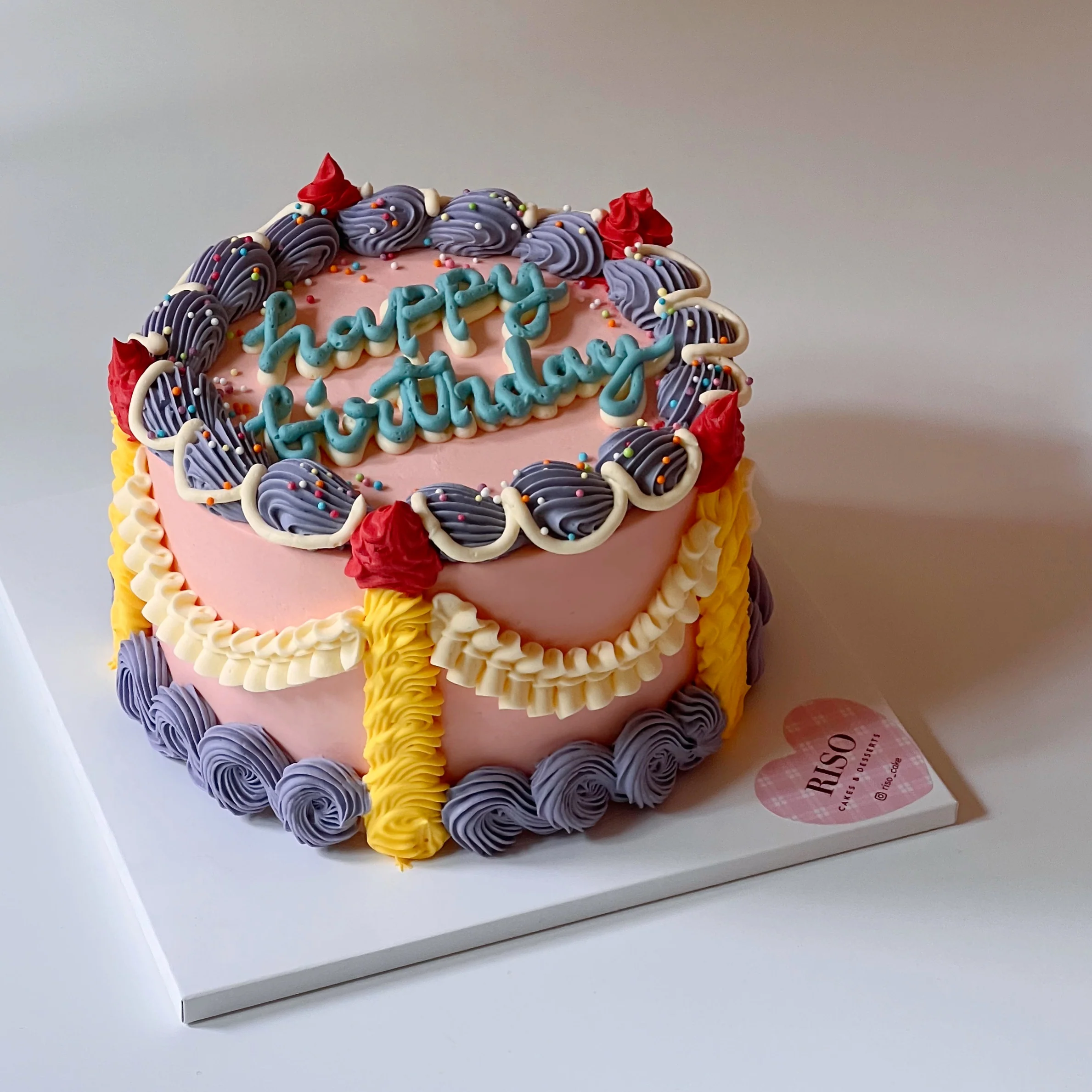 Neon Candlelight Cake