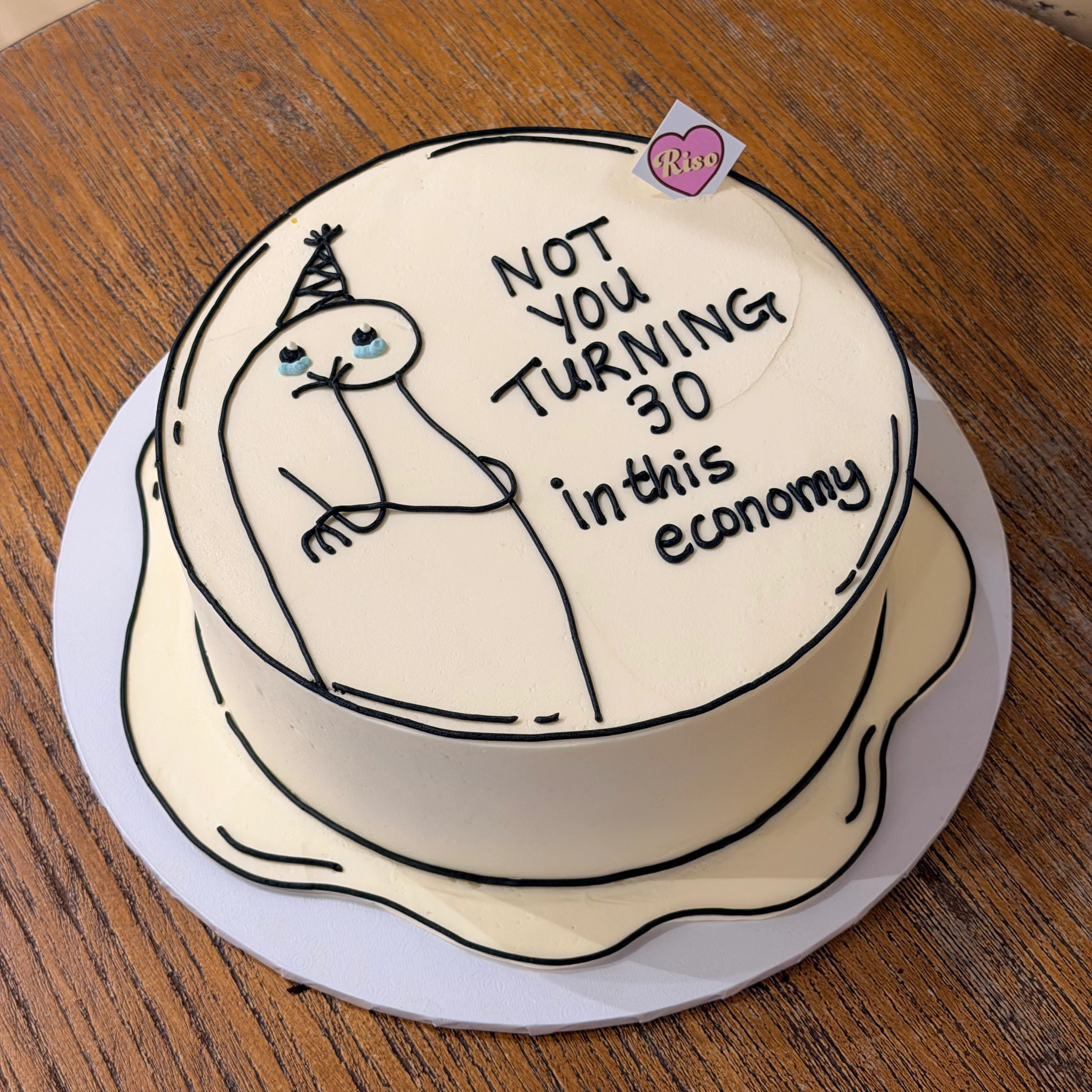 Not you turning 30 Cake (Round/Heart) - Image 3