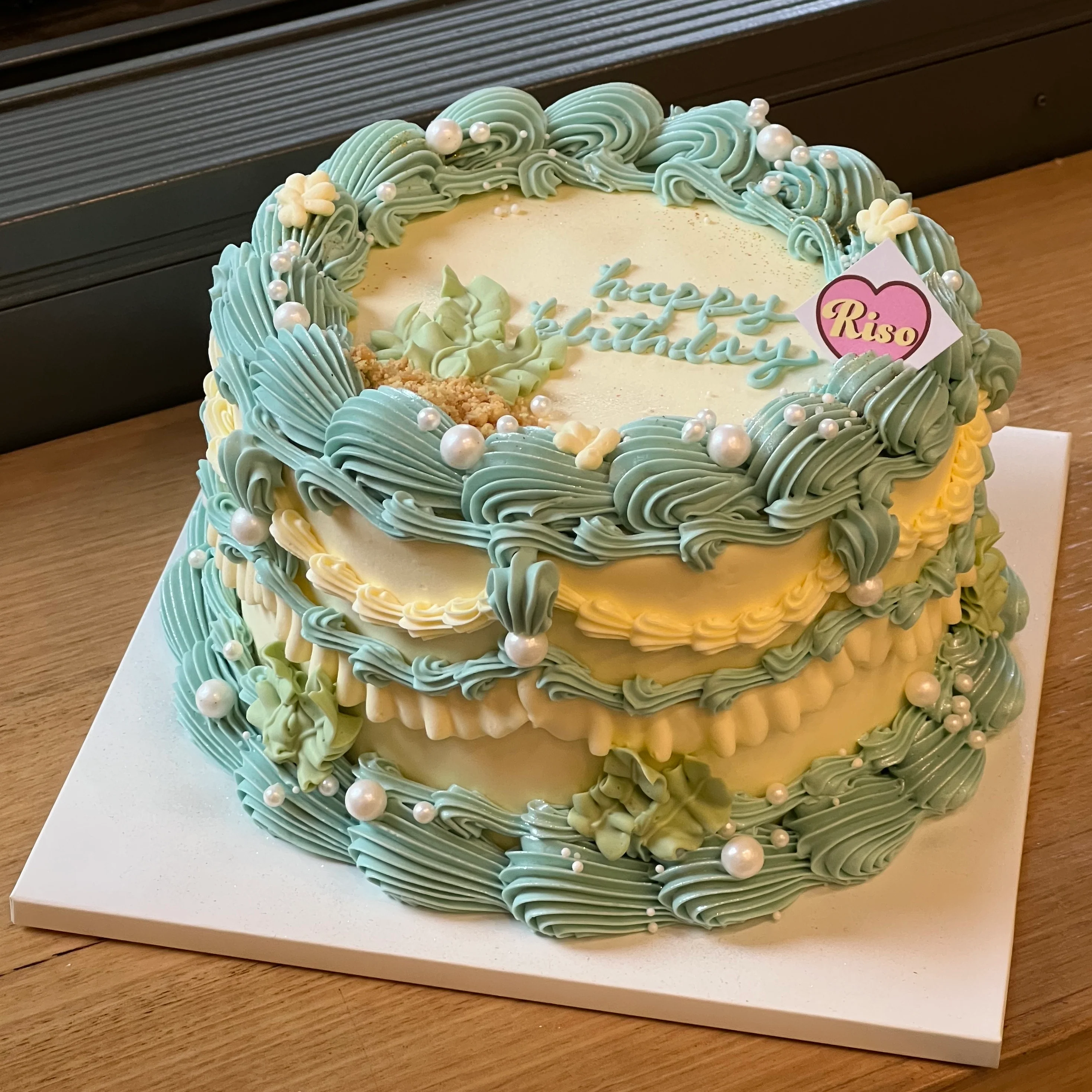 Ocean Vintage Cake (Round/Heart)