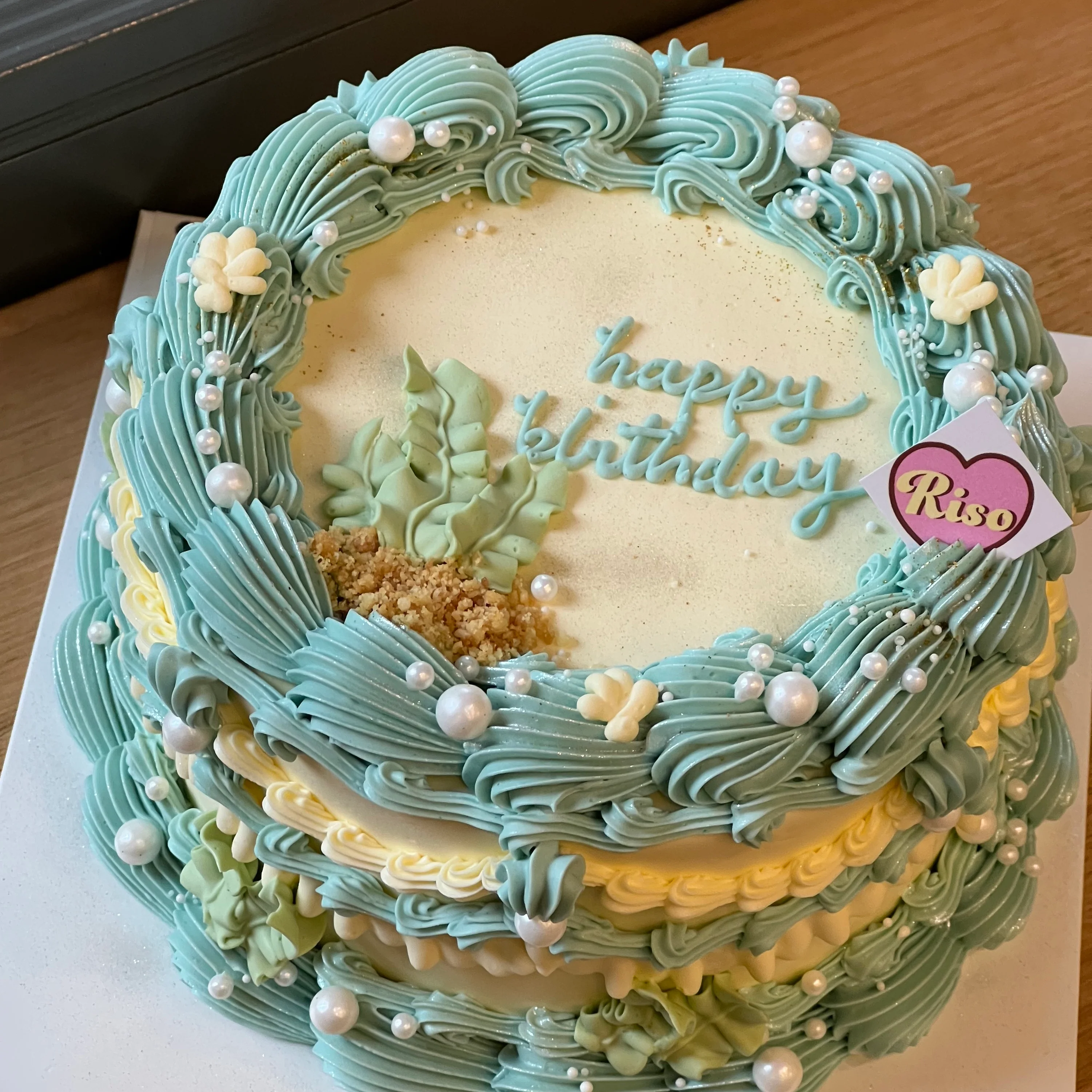 Ocean Vintage Cake (Round/Heart) - Image 2