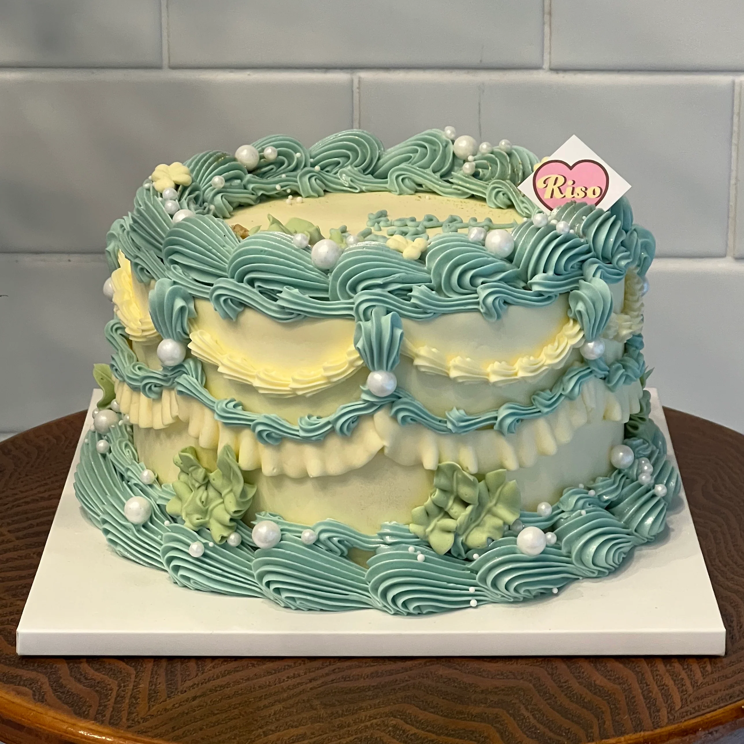 Ocean Vintage Cake (Round/Heart) - Image 3