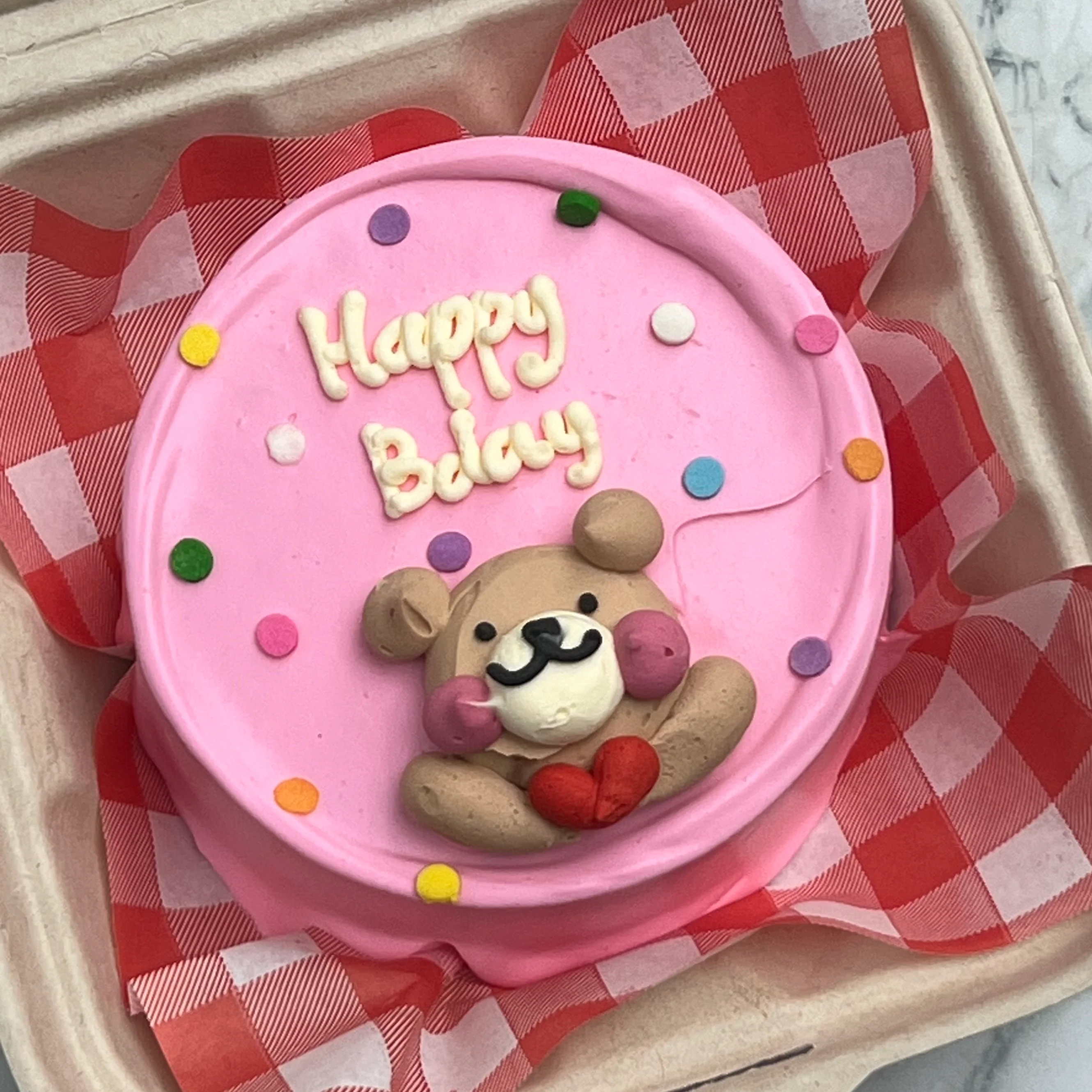 Polka Dot Bear Lunch Box Cake - Image 2