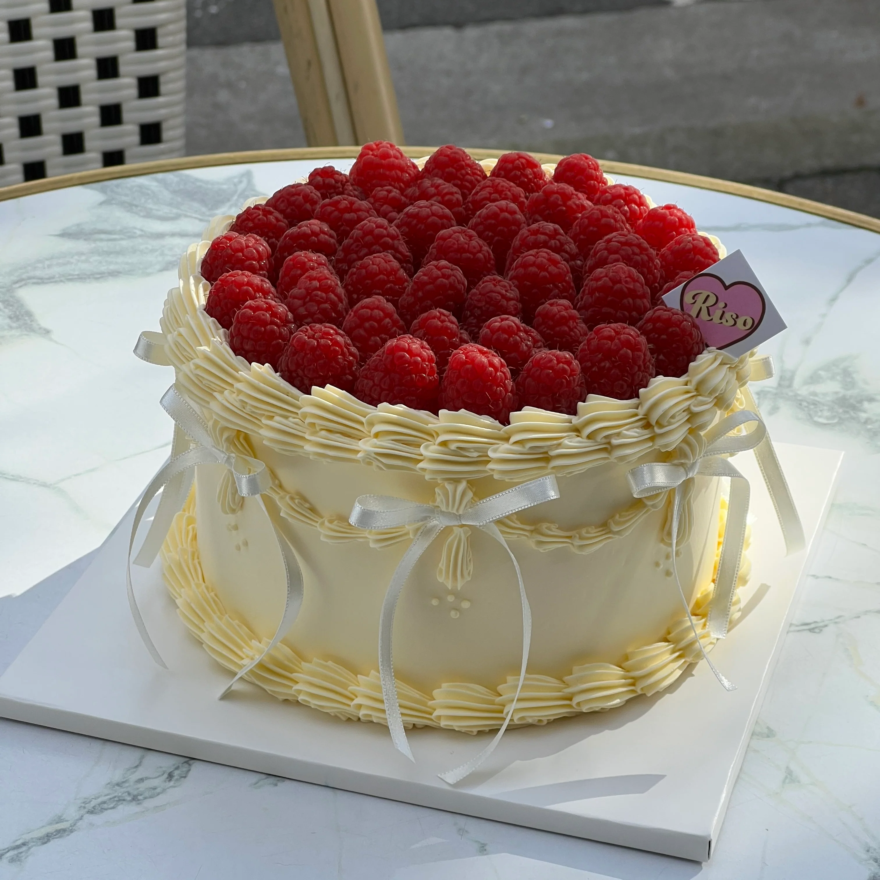 Raspberry Balletcore Cake (Round/Heart) - Image 5