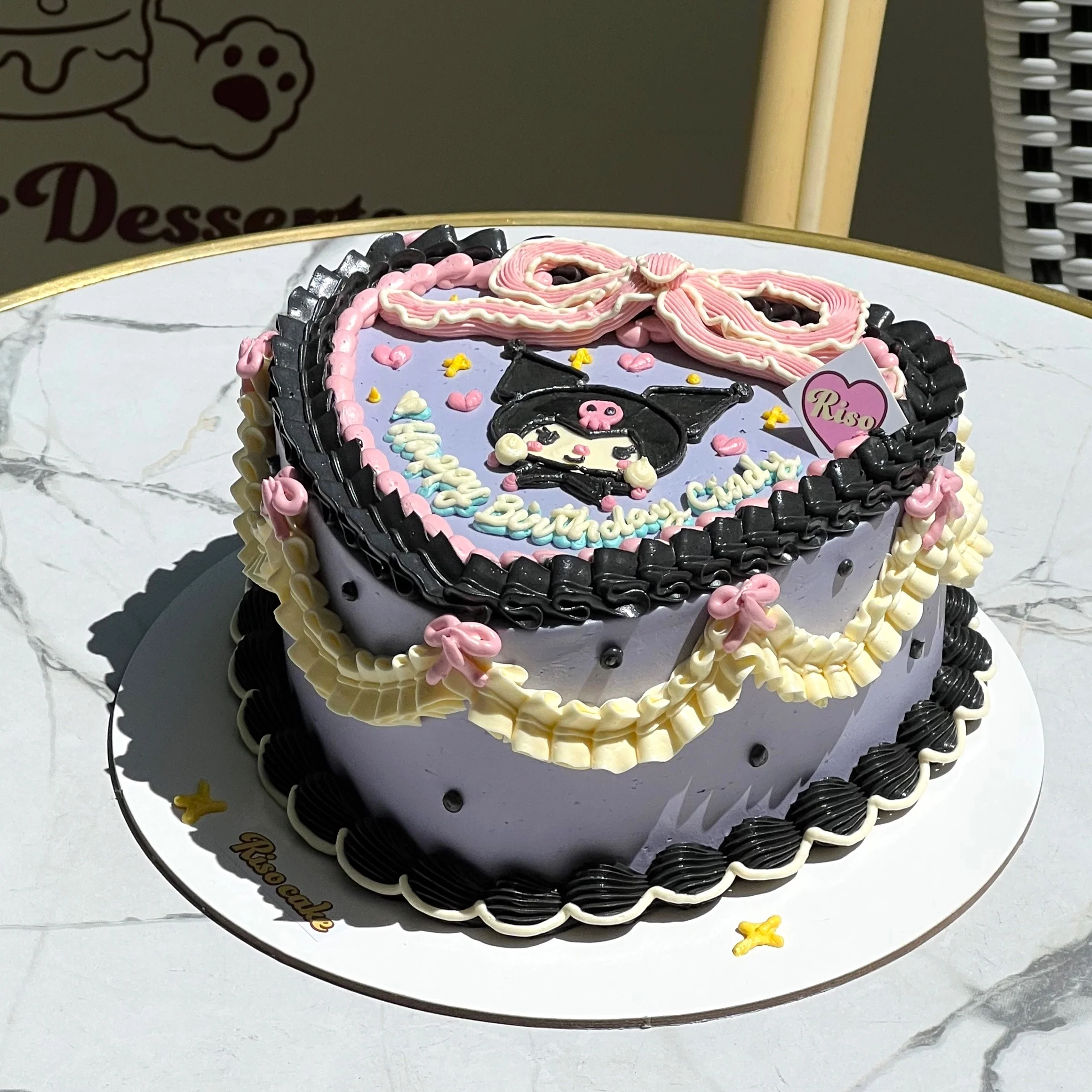 Ribbon Kuromi Cake  (Round/Heart) - Image 2