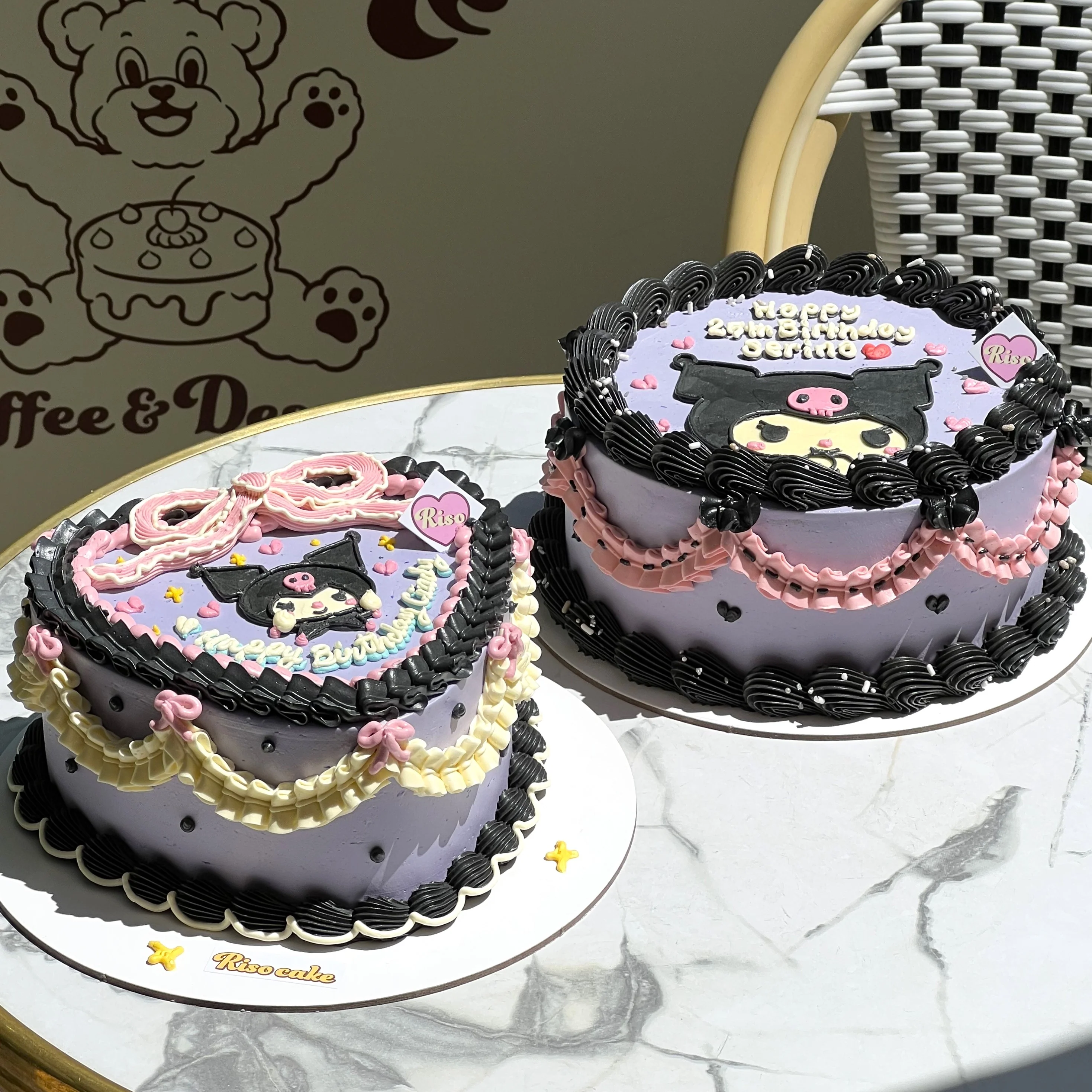 Ribbon Kuromi Cake  (Round/Heart) - Image 3