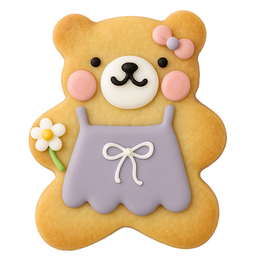 Teddy Bear Cookie (No lettering) - Image 8