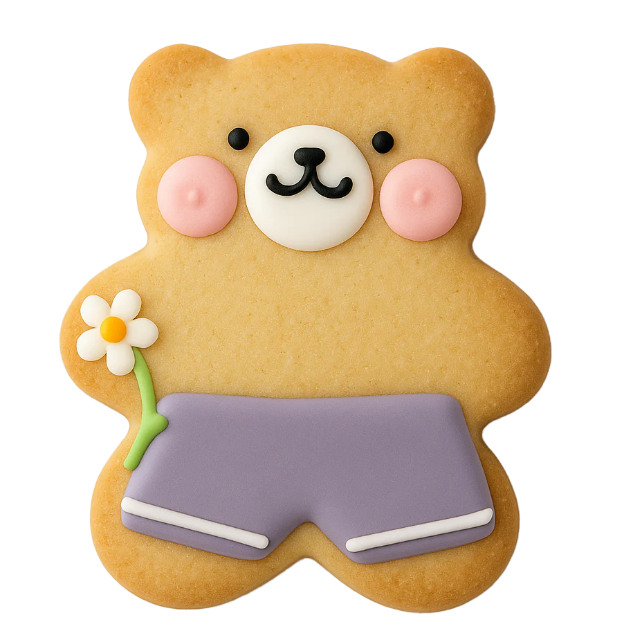 Teddy Bear Cookie (No lettering) - Image 9