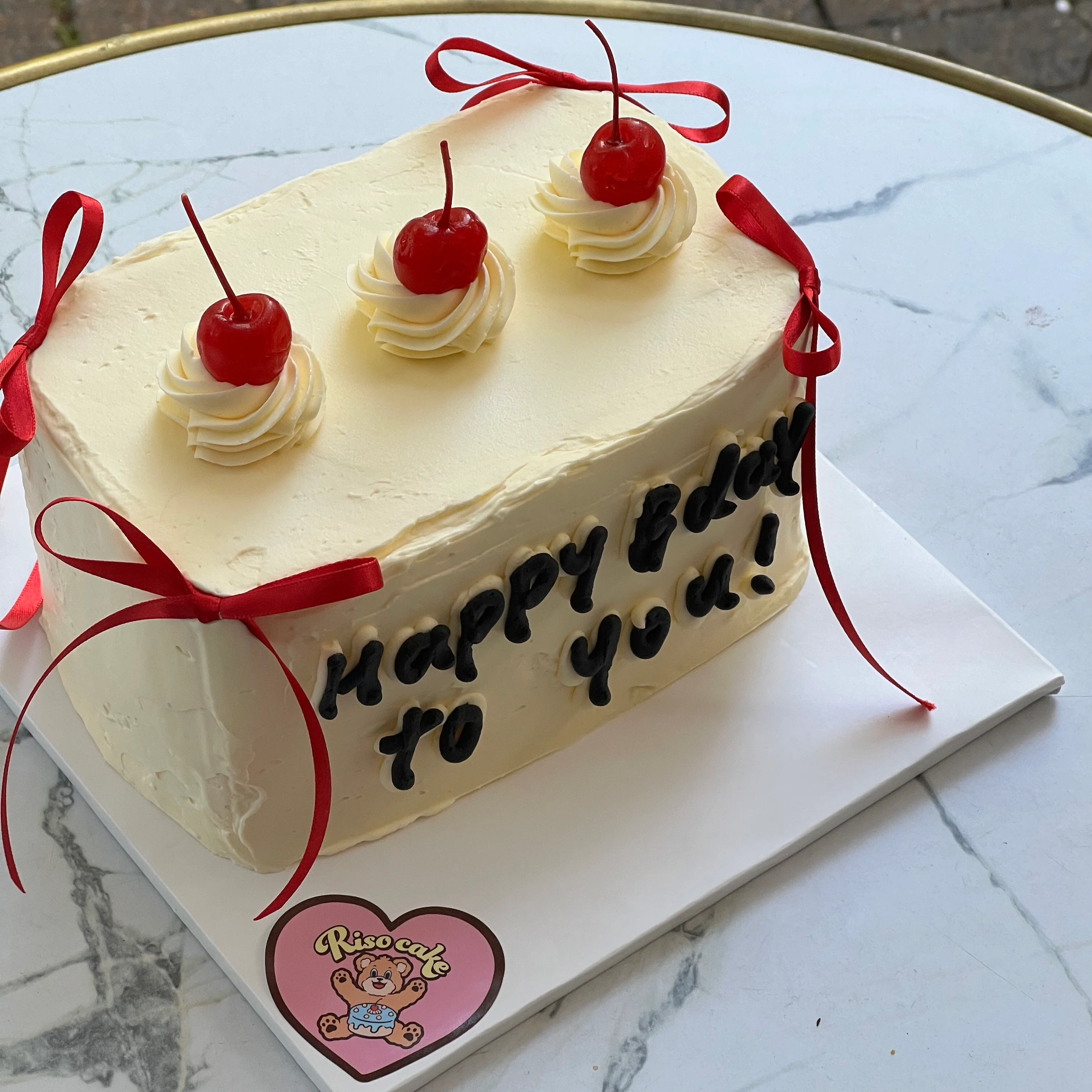 Vintage Cherry Rectangle Cake - Image 4