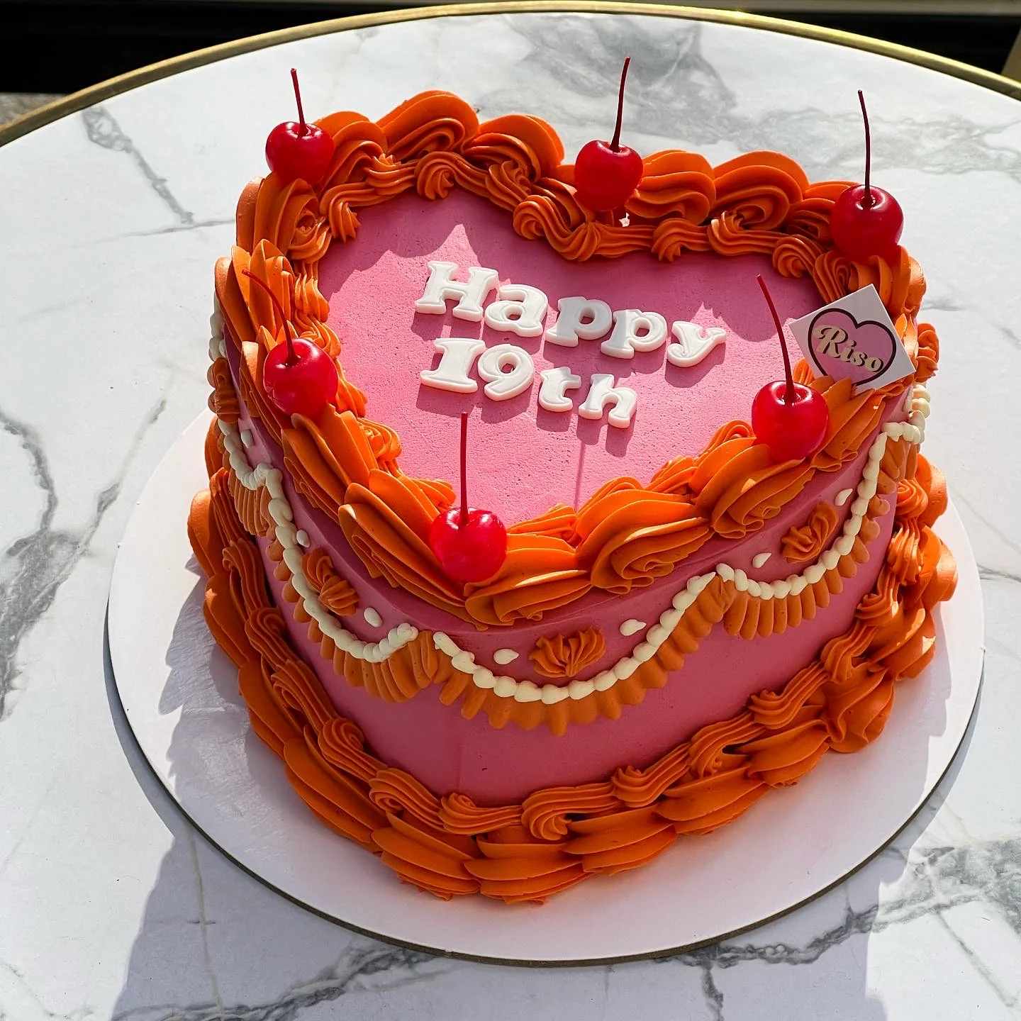 Vintage Text Cake 2 (Round/Heart) - Image 2
