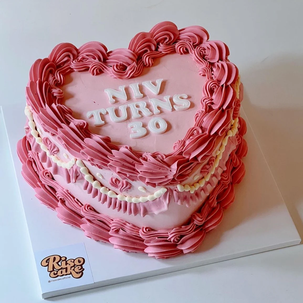 Vintage Text Cake 2 (Round/Heart) - Image 4